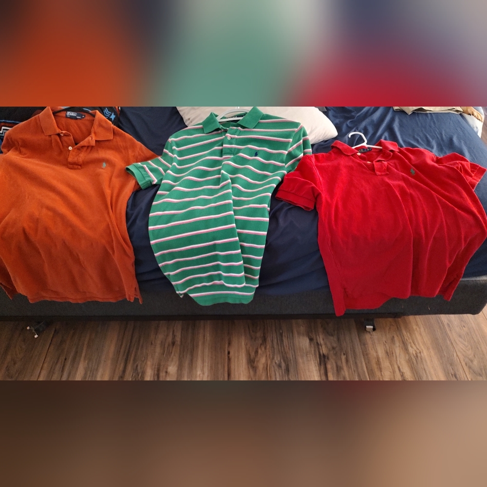Lot of 3 Polo Ralph Lauren Polo shirts size M